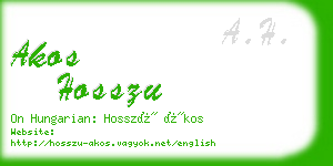 akos hosszu business card